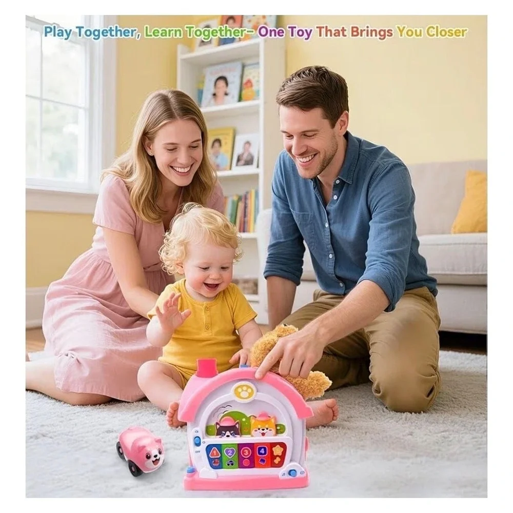 Toys for 1+ Old Girls – 9-in-1 Montessori Musical Toddler Activity House with